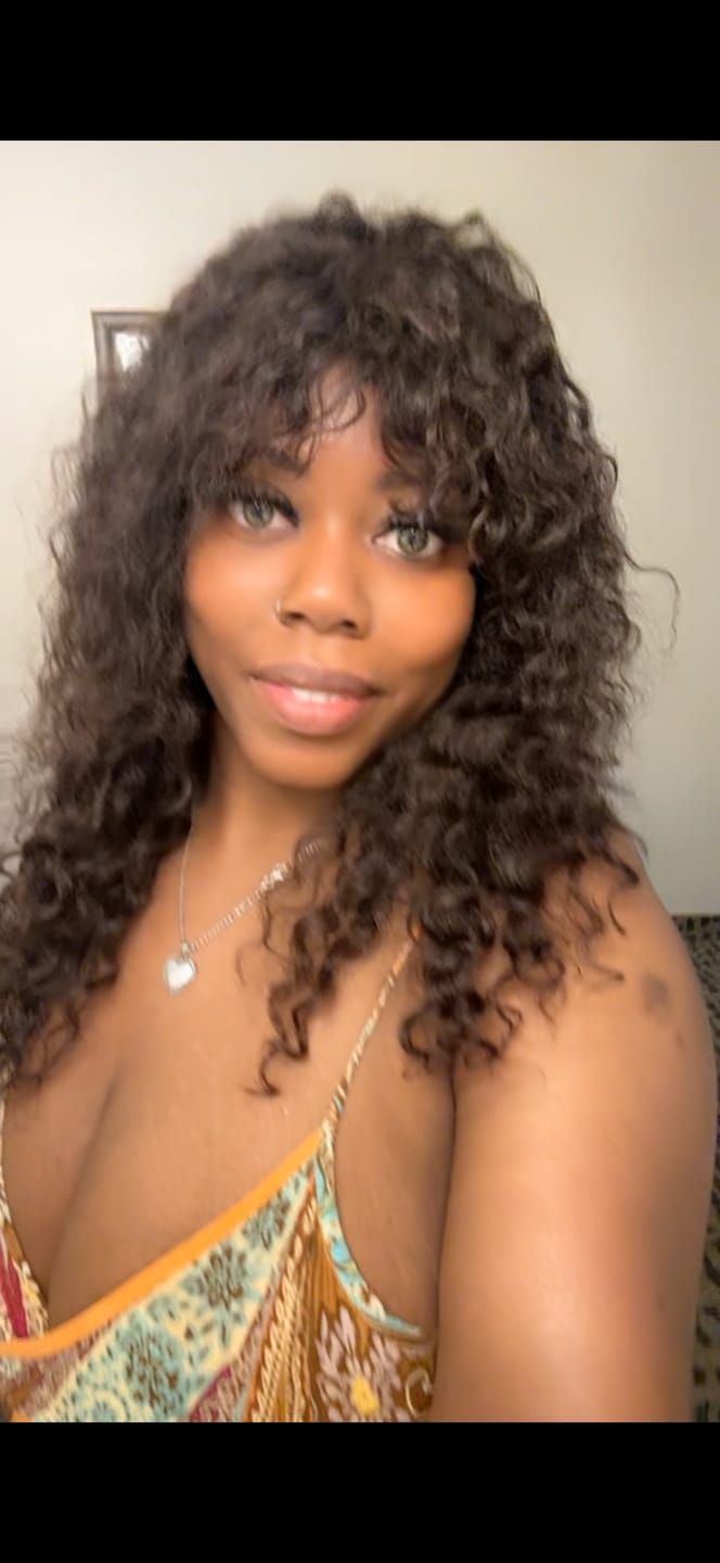 Customer photo review of Bobbi Boss 100% Unprocessed Human Hair Full Wig - MH1397 WET & WAVY CAROLINA