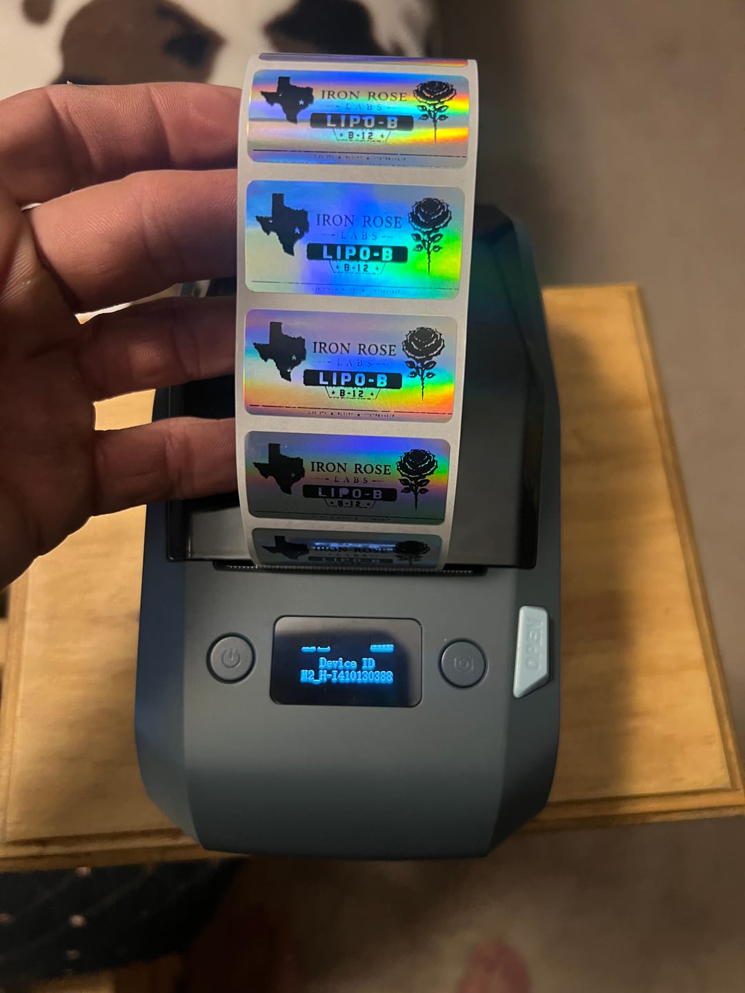 Customer photo review of NIIMBOT Compatible M2 Labeling Ribbon, Replacement Refill Tapes