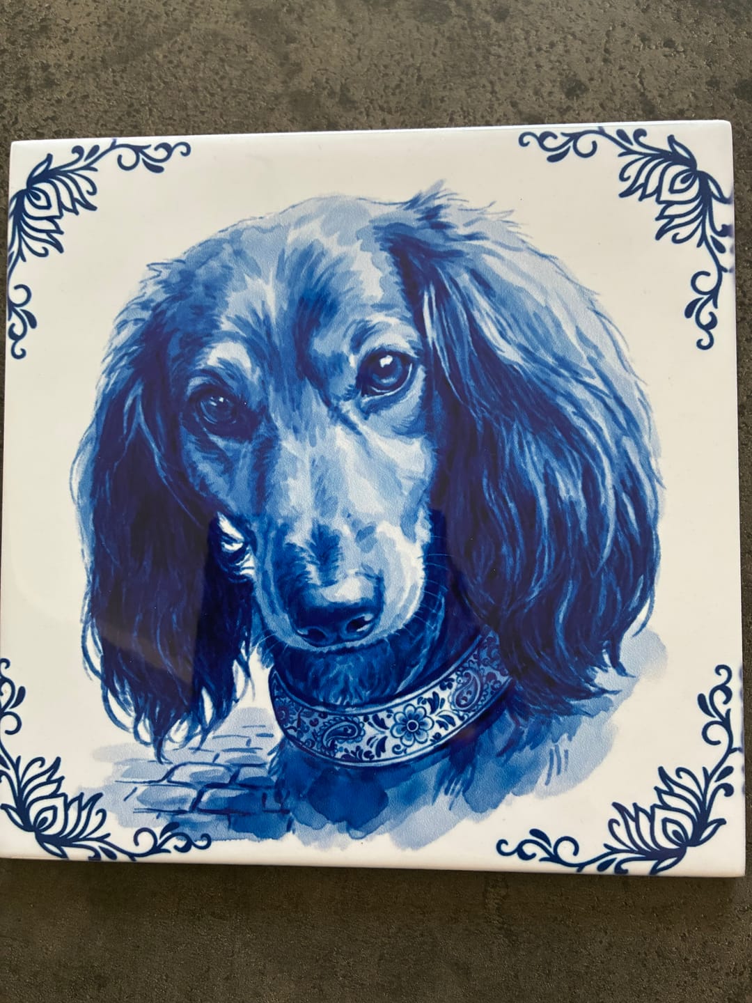 Customer photo review of Delft Blue Tile with Your Photo