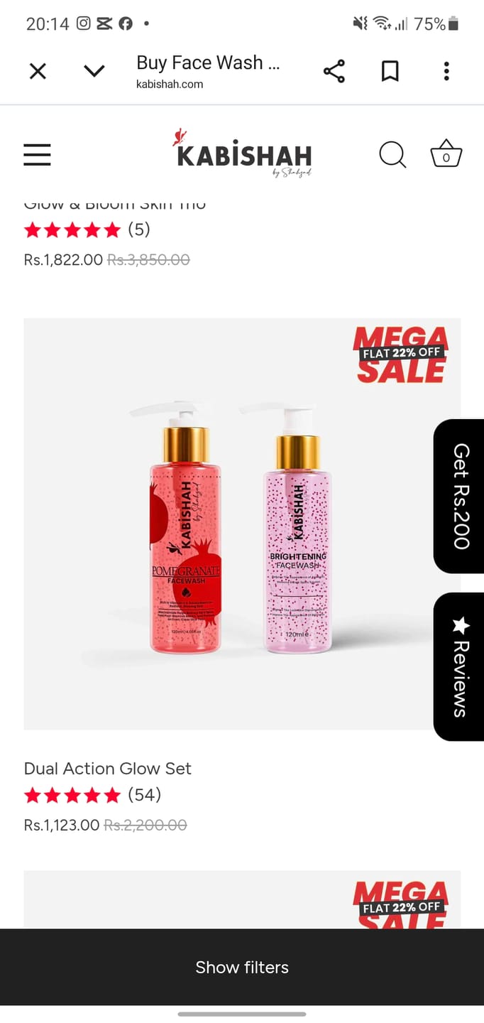 Customer photo review of Dual Action Glow Set