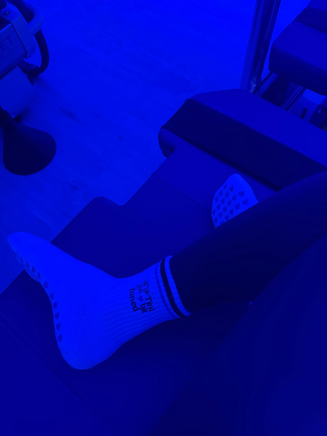 Customer photo review of Tini Bit Toned Grip Socks