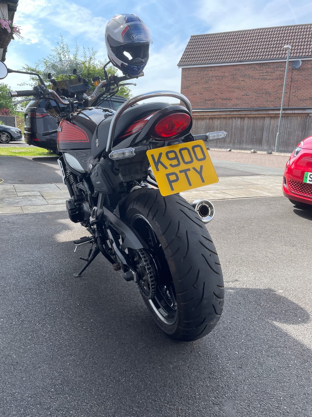 Customer photo review of Acrylic Motorcycle Number Plate - 8 x 6 inch
