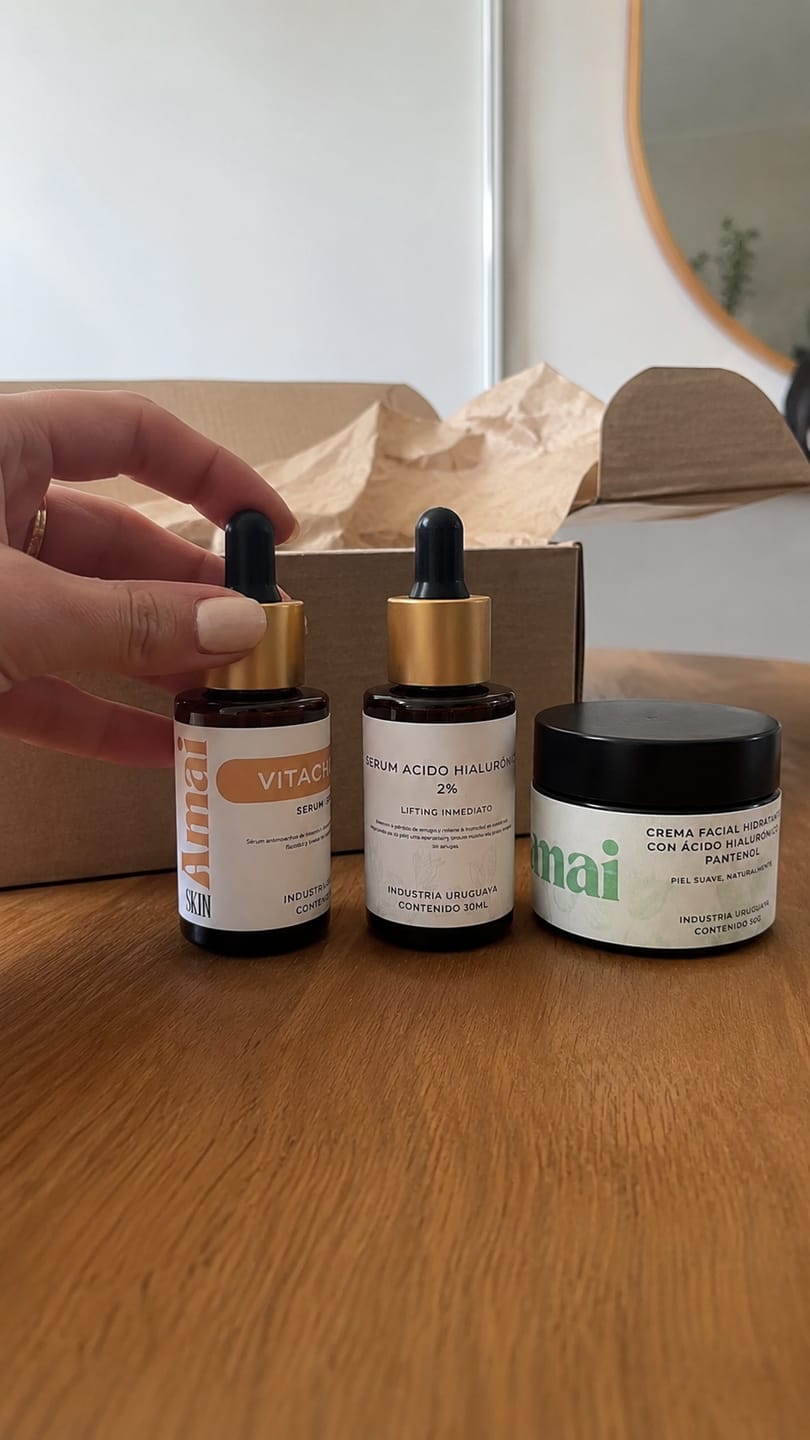 Customer photo review of Kit Glow Radiante | Antiarrugas y Luminosidad | AmaiSkin Uruguay