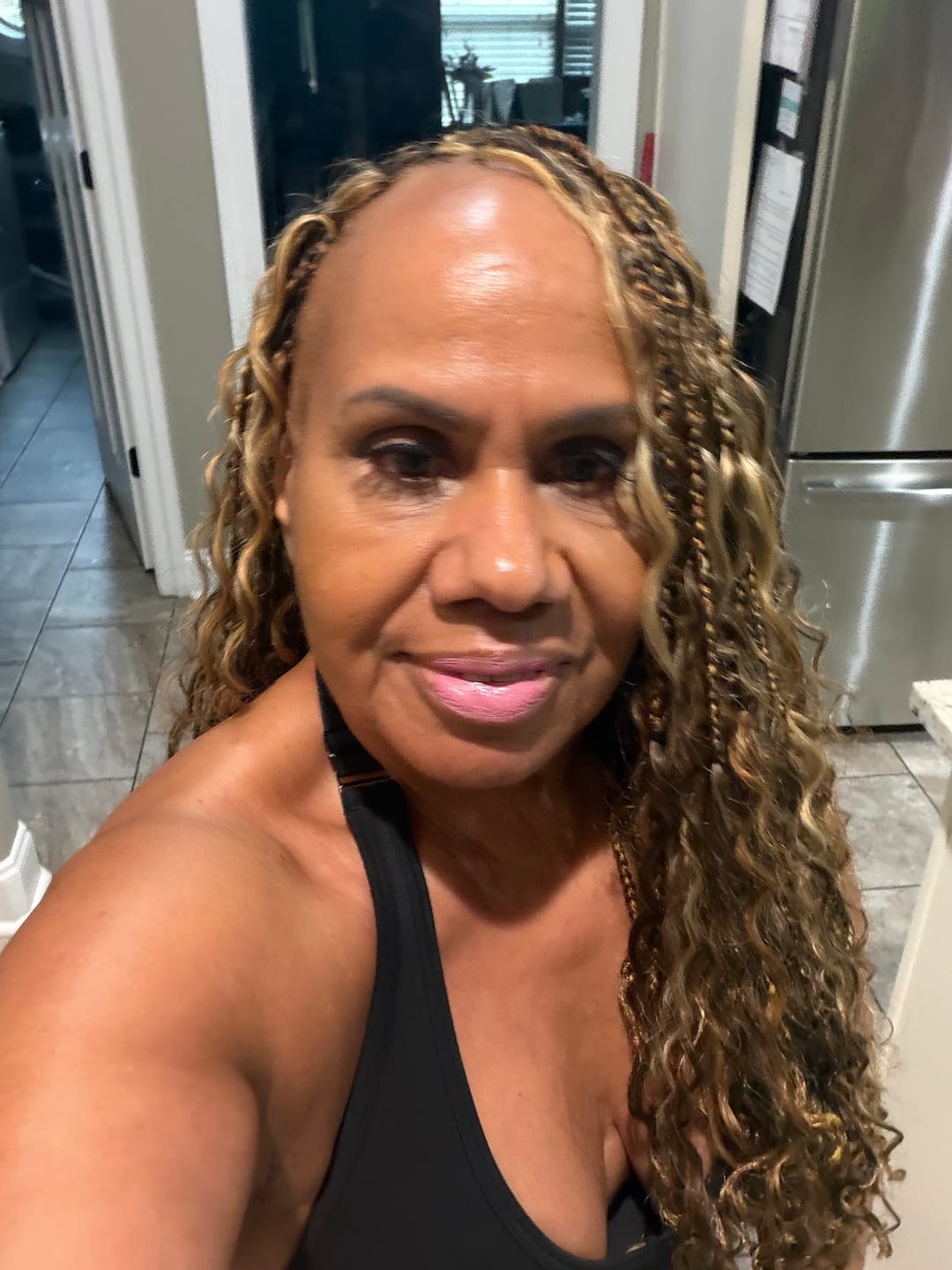 Customer photo review of #4/27/30/613 Mix Color Blend Deep Wave Human Braiding Hair