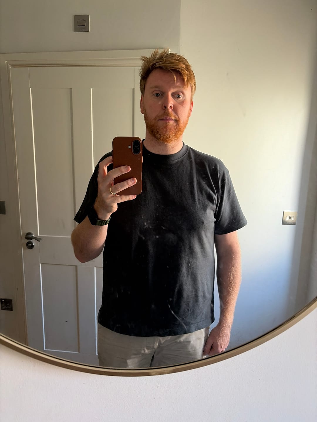Customer photo review of 9 oz Cotton Tubular T-Shirt - Vintage Black