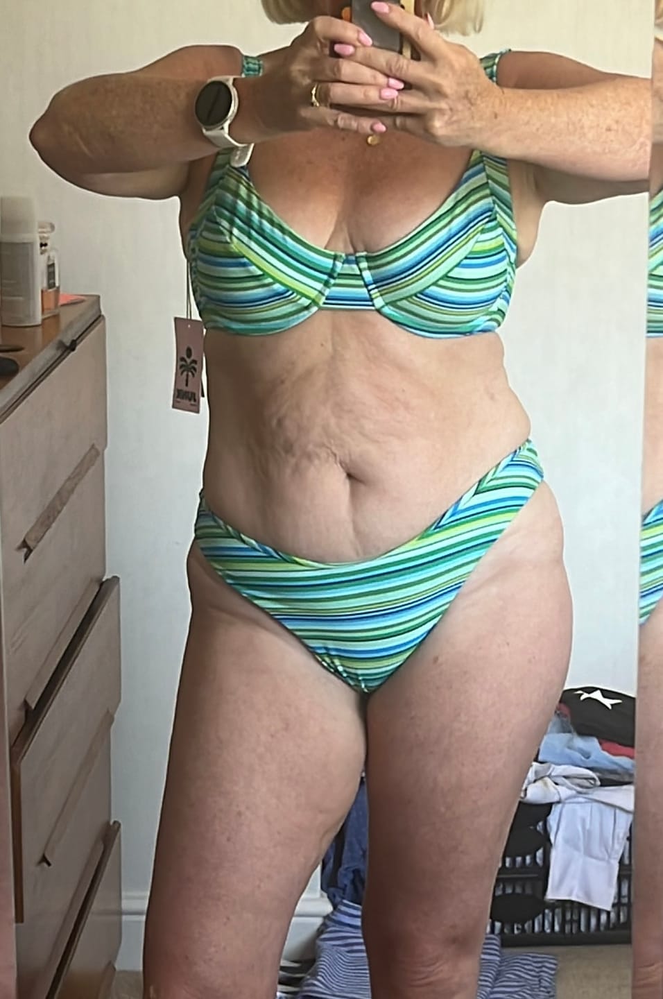 Customer photo review of Rose Brief - Rio Stripe