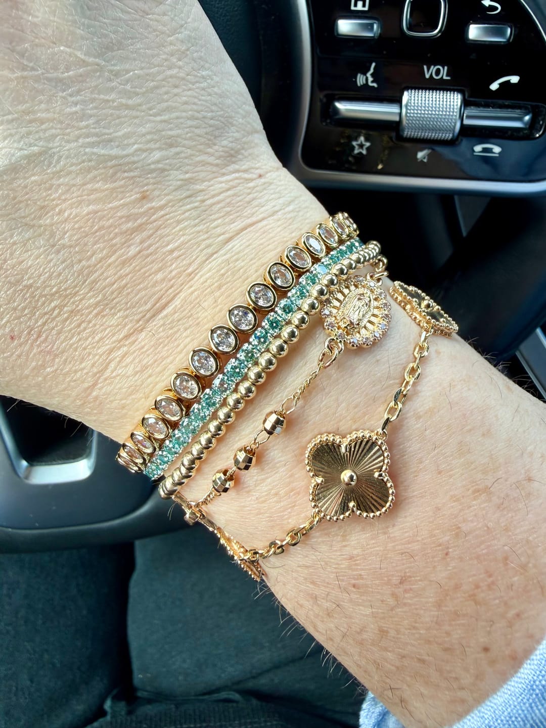 Customer photo review of Colored Stretch Tennis Bracelets