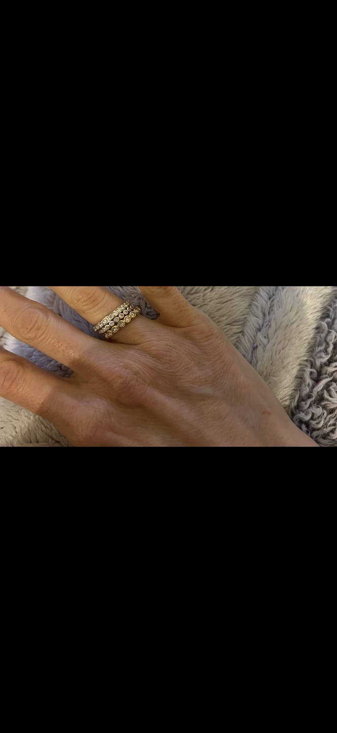 Customer photo review of Bezel Tennis Ring