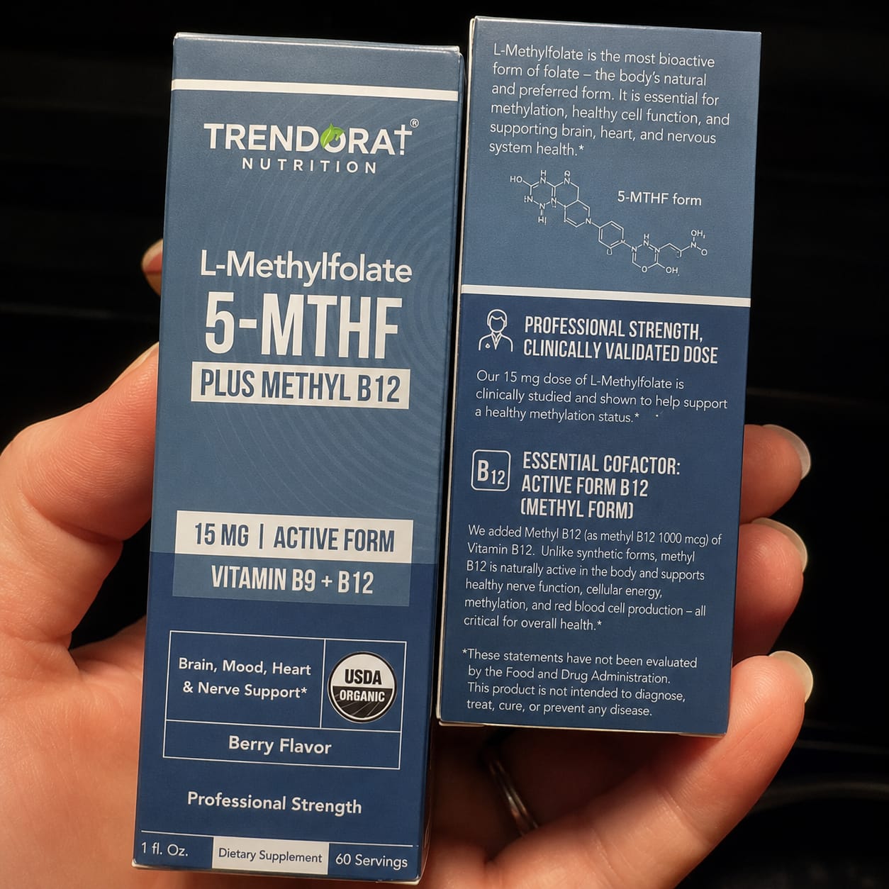 Customer photo review of Trendora Nutrtion L-Methylfolate 15mg + B12 Pro Strength