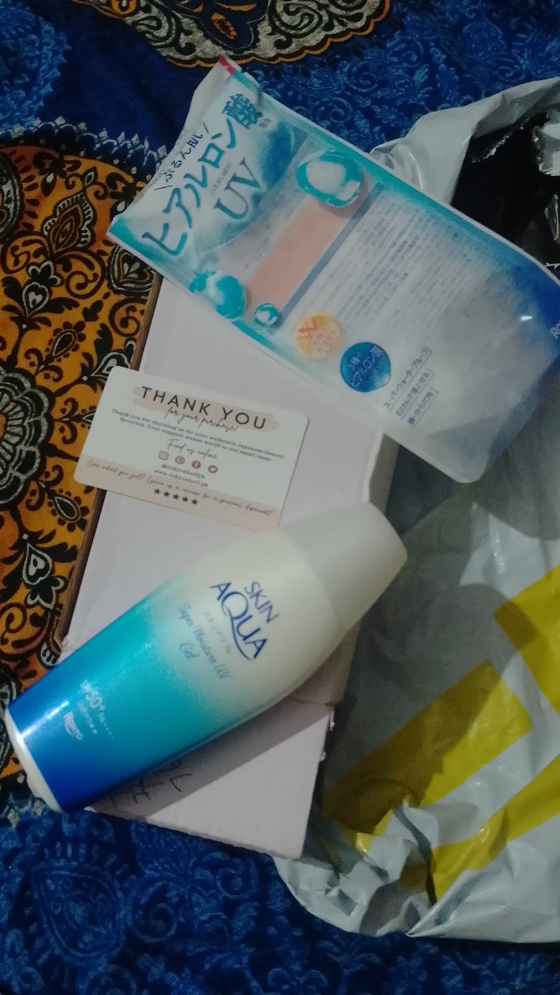 Customer photo review of Skin Aqua Super Moisture UV Gel 110g – Value Size Sunscreen SPF50+ PA++++
