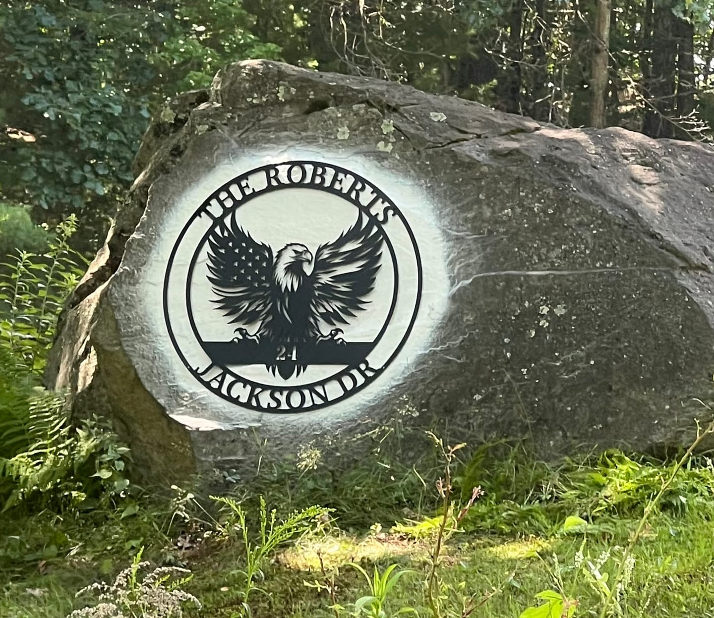 Customer photo review of American Eagle Metal Sign