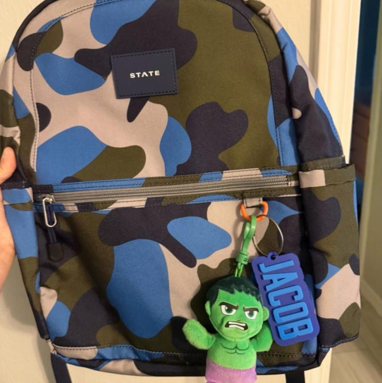 Customer photo review of Boy Acrylic Name Keychain