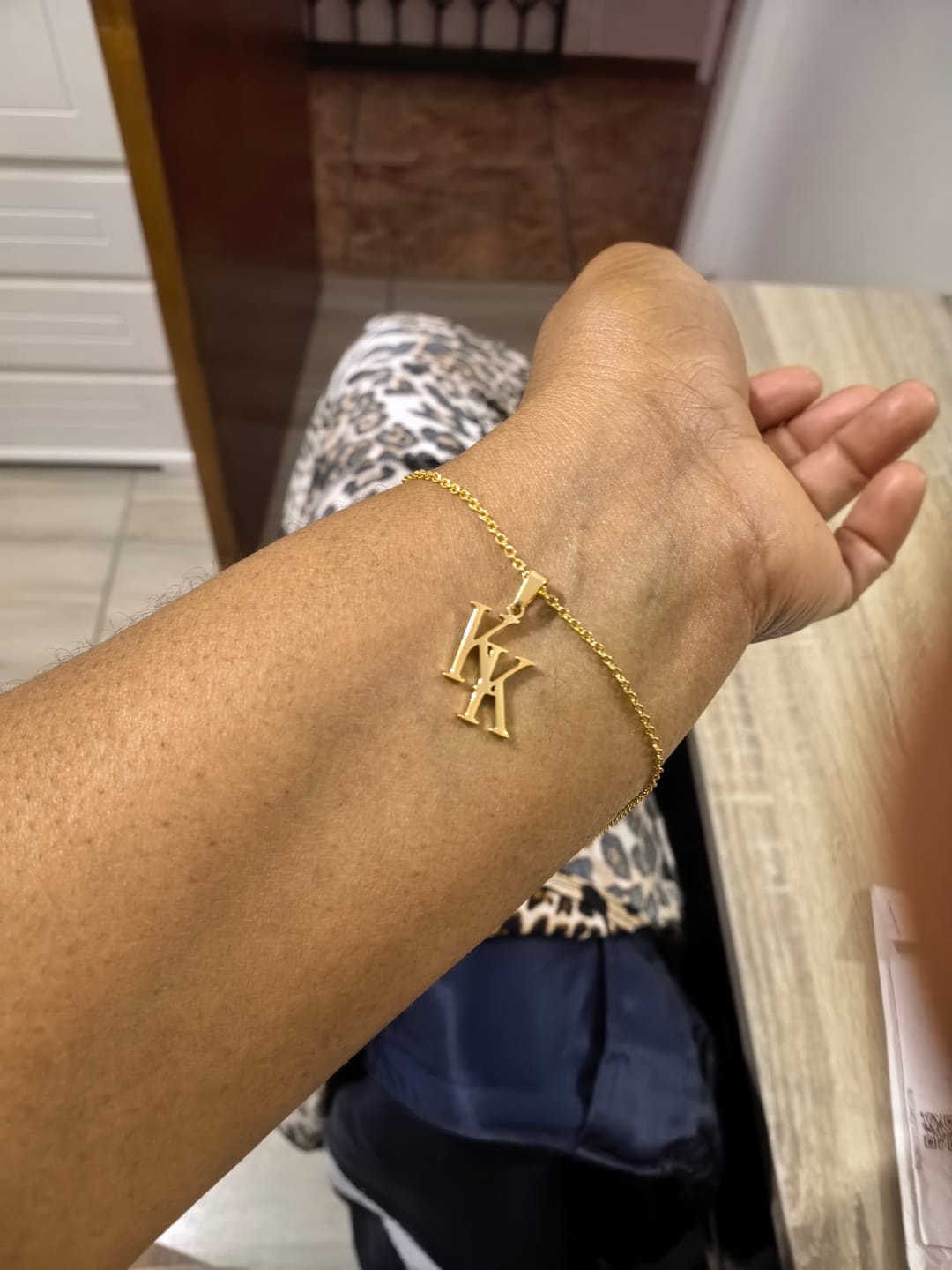 Customer photo review of Personalized Letters Necklace