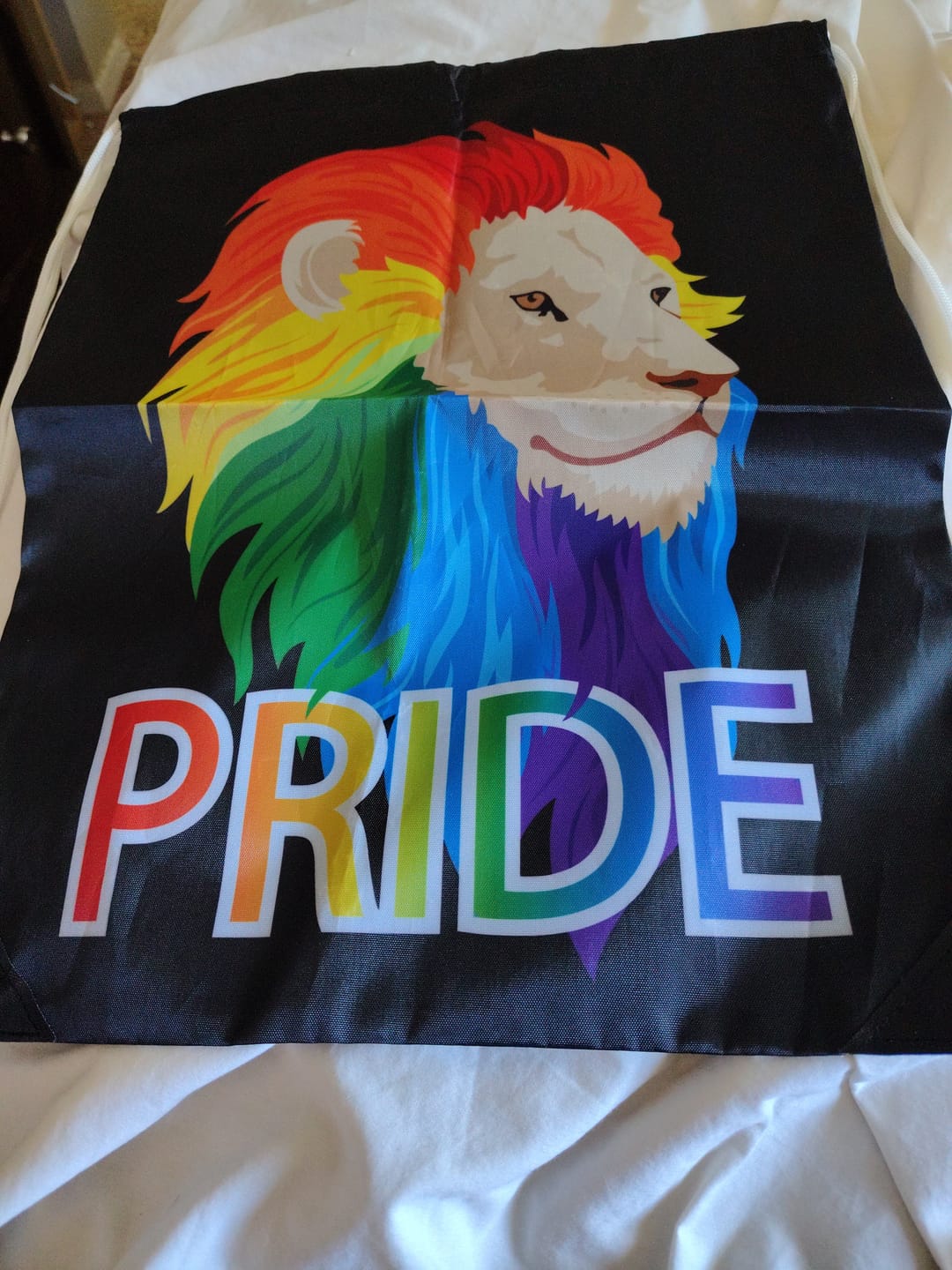 Customer photo review of Pride Lion Drawstring Bag