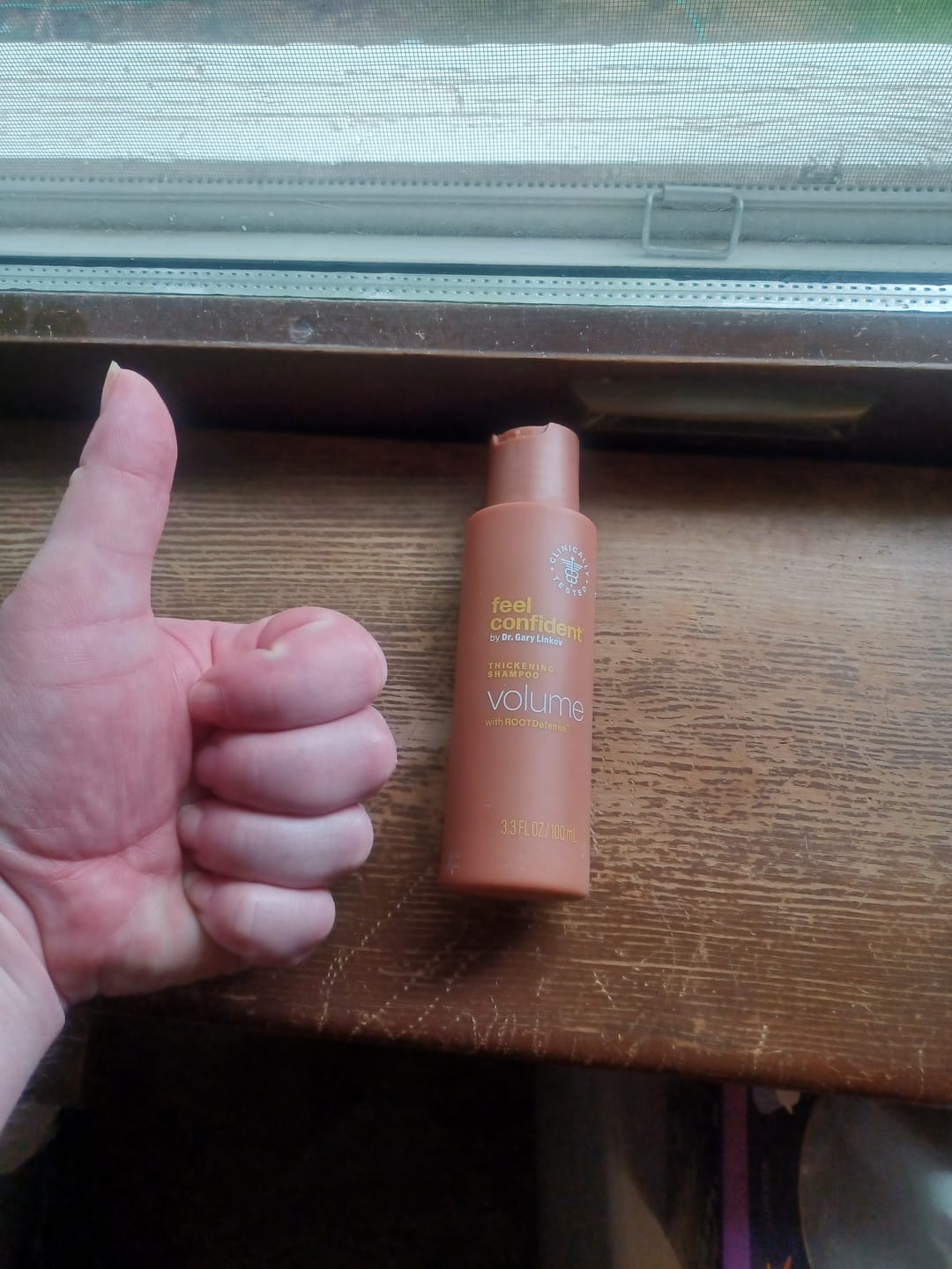Customer photo review of Hair Thickening Shampoo Travel Size