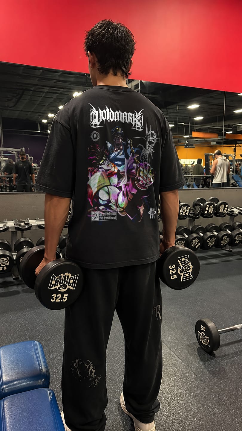 Customer photo review of 'JoJo: Kujo' Oversized T-shirt