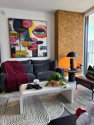 Customer photo review of Modern Pop Art Abstract Face Canvas Wall Art -KS#0264