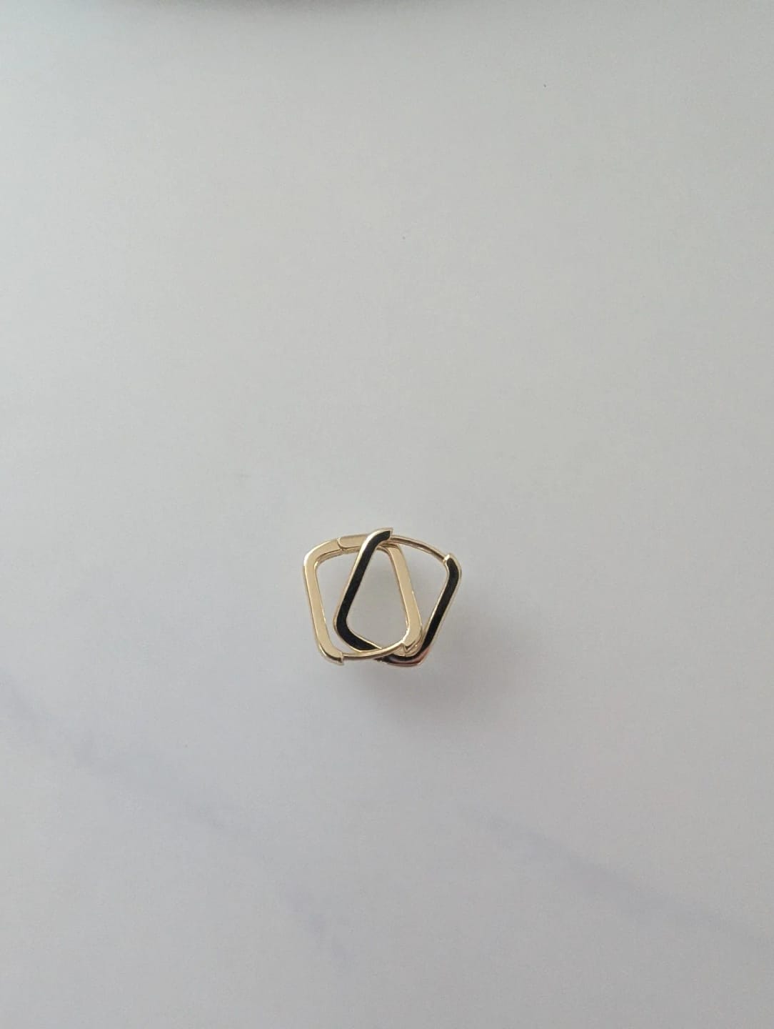 Customer photo review of Boucle d'Oreille Homme CARRÉ ARGENT (Paire)