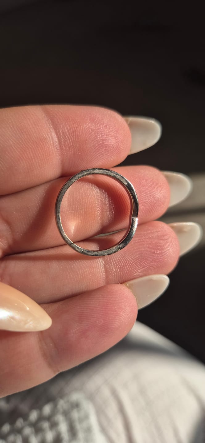 Customer photo review of White Gold Wishbone Moissanite Dazzle Ring