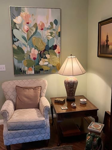 Customer photo review of Modern Abstract Floral Sage Green Wall Art -LX#0116