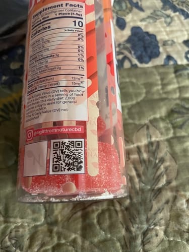 Customer photo review of DELTA 9 GUMMIES - 30CT Peach Fuzz 810mg (15mg ea.) – INDICA