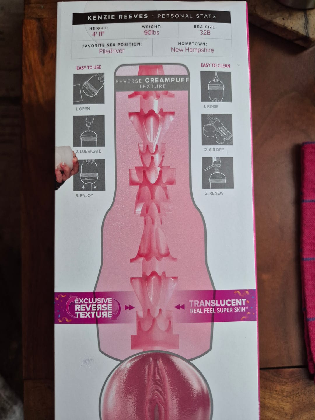 Customer photo review of Kenzie Reeves Birthday Cake Edition Fleshlight