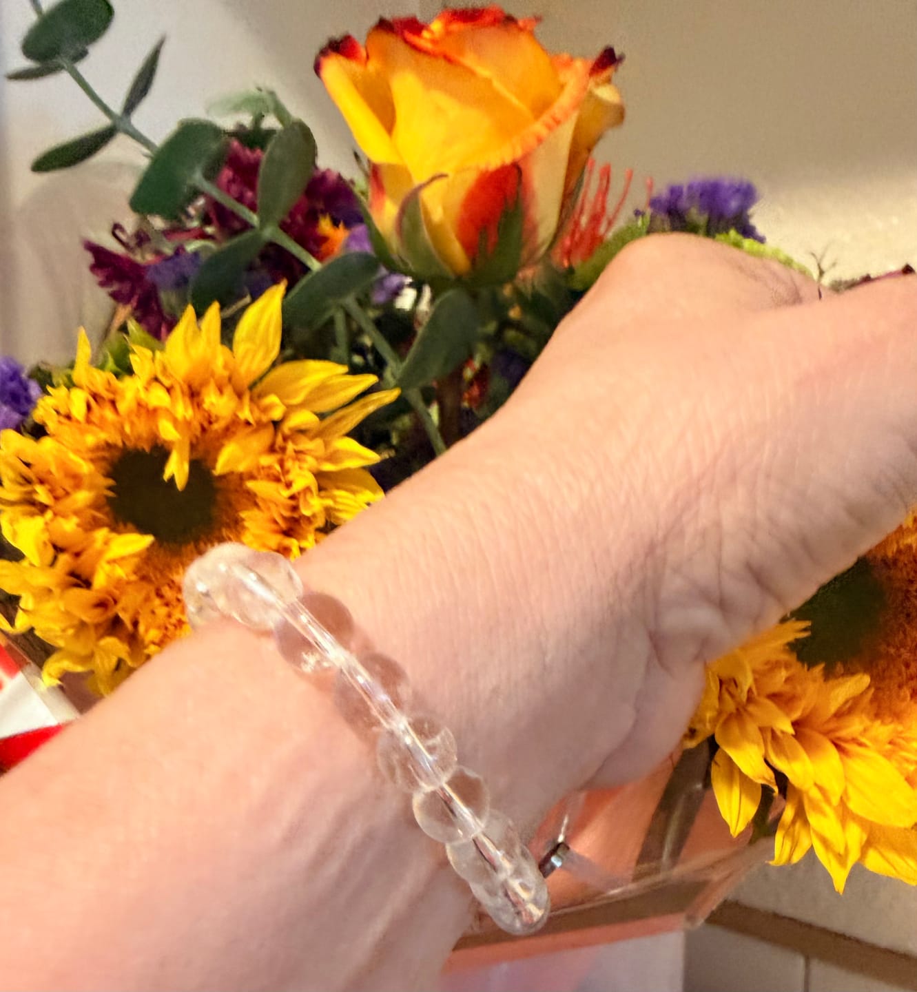 Customer photo review of Clear Quartz Bracelet