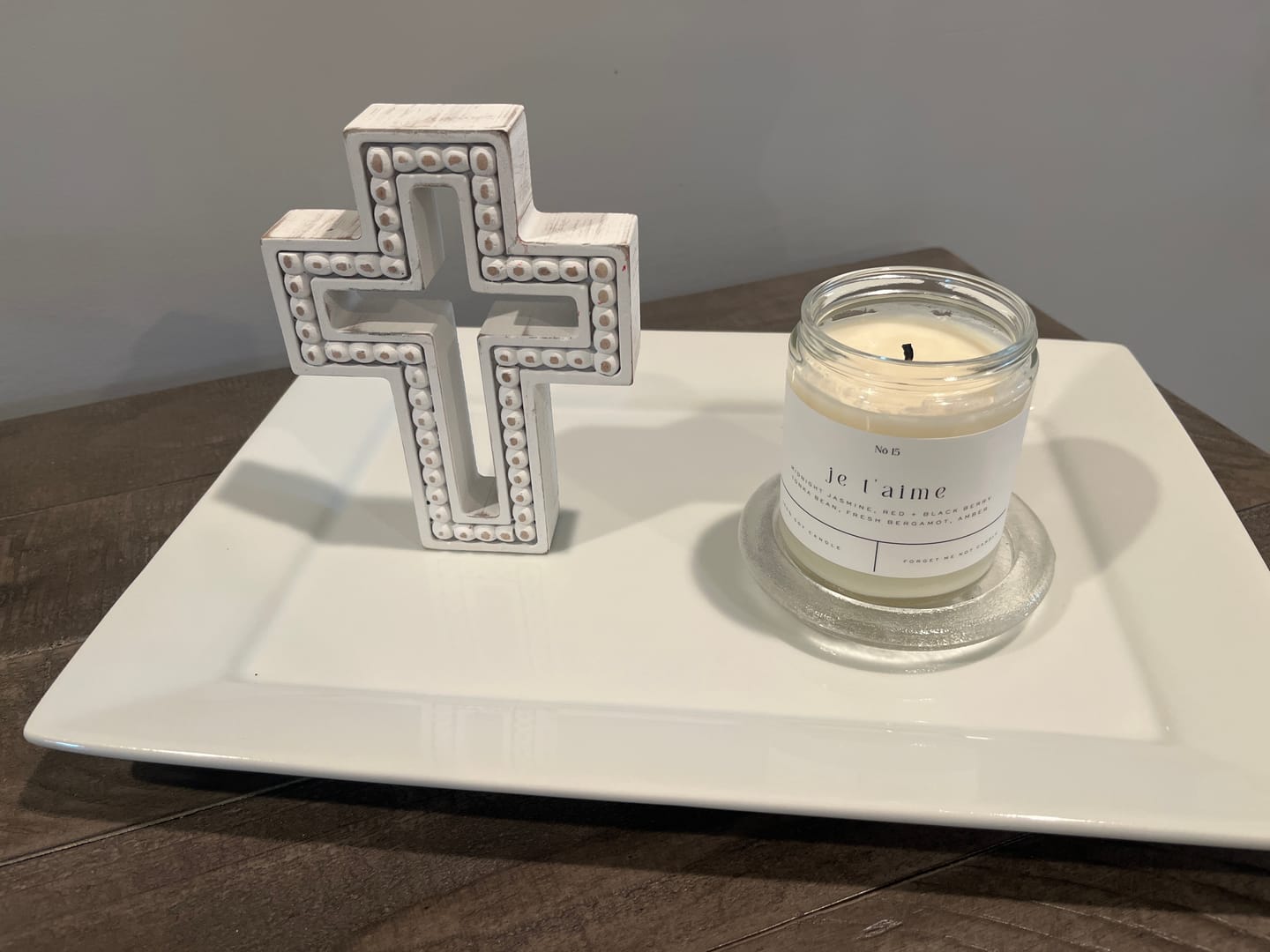 Customer photo review of Je T'aime 9 oz Glass Candle