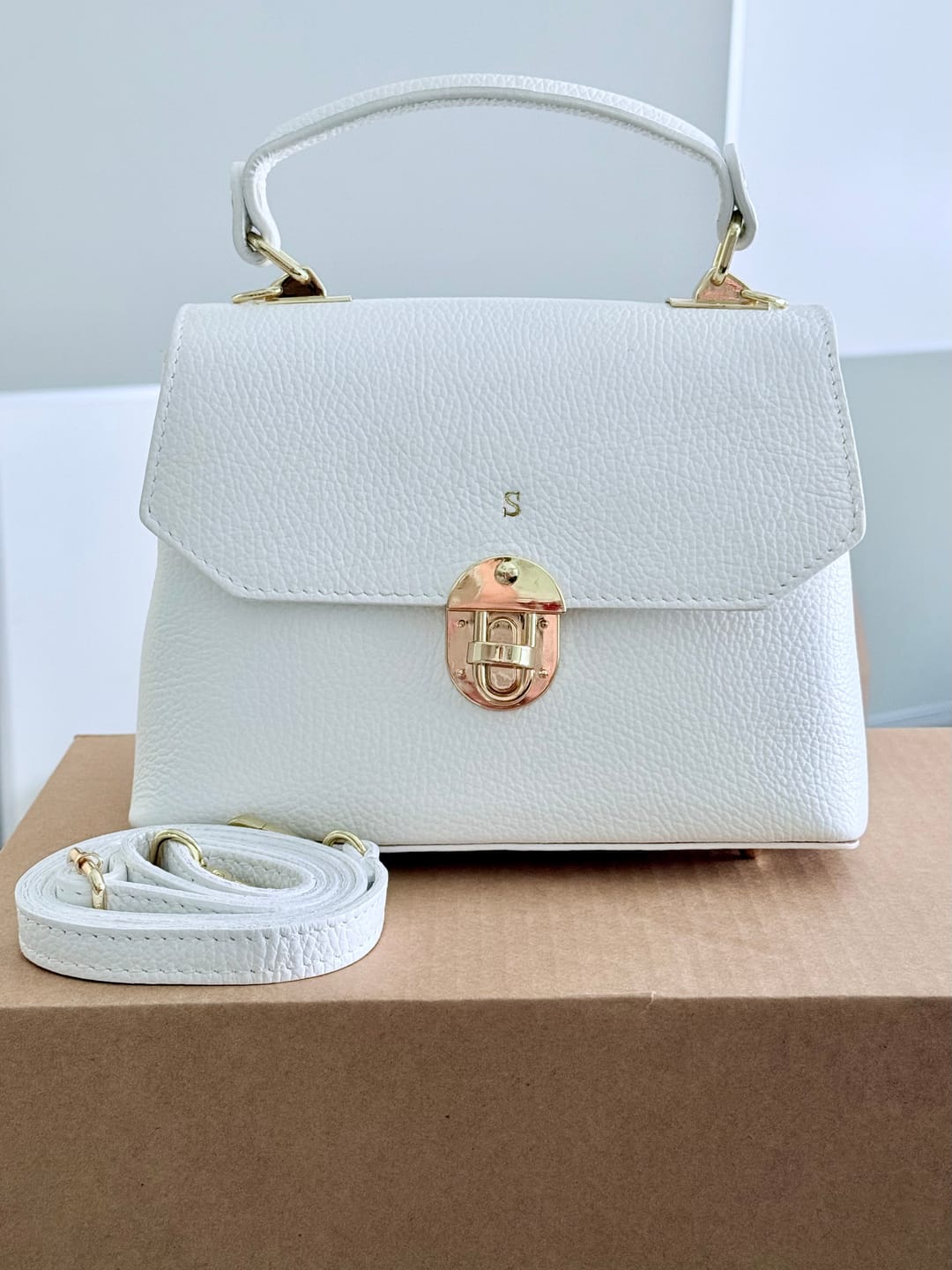 Customer photo review of The Lucinda Top Handle Bag