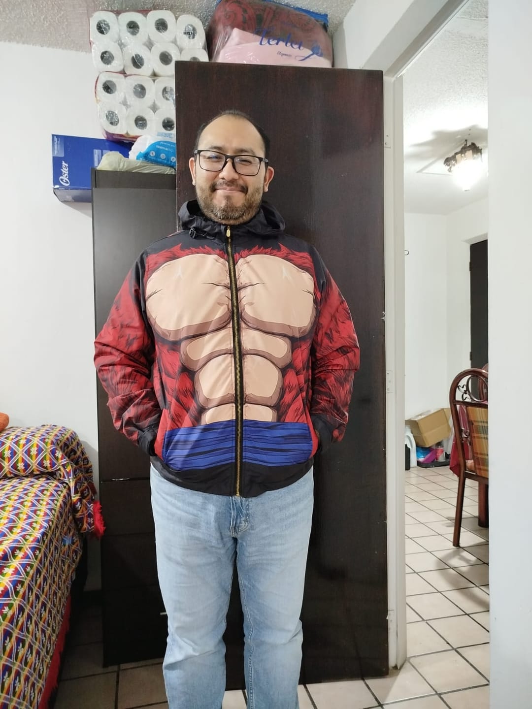 Customer photo review of Red Oozaru Windbreaker