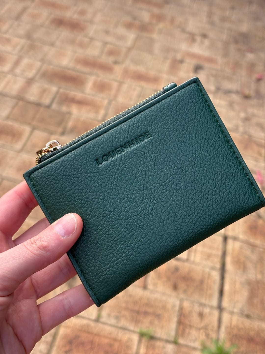 Customer photo review of Lily Wallet - Forest Green