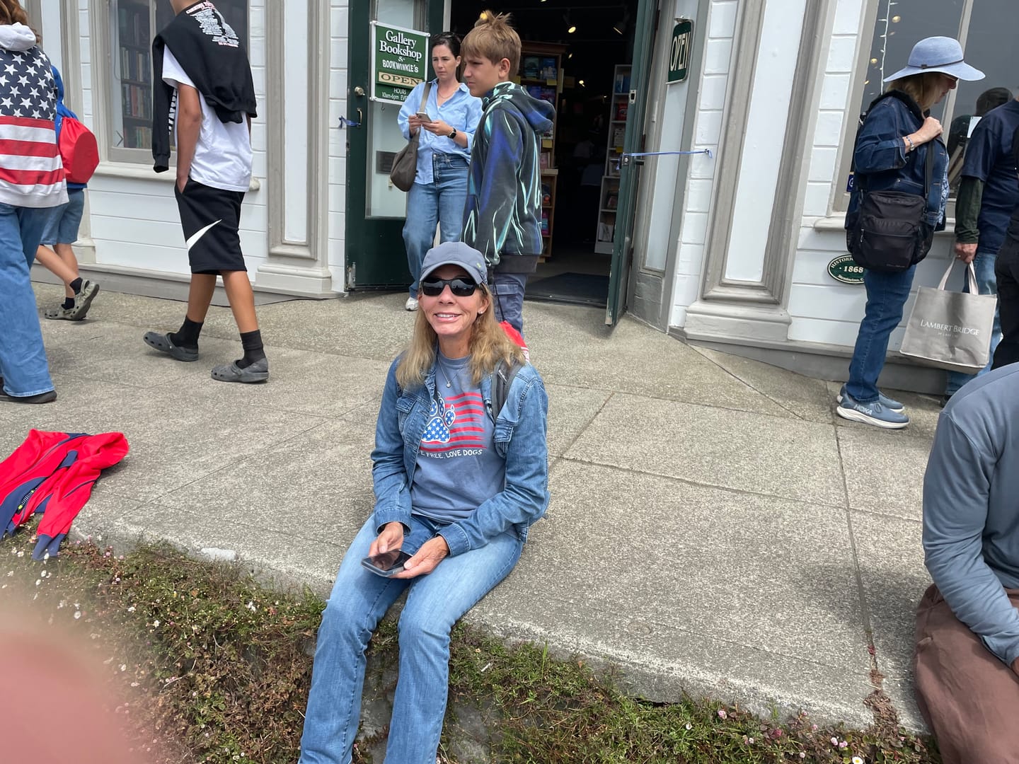 Customer photo review of Live Free Love Dogs Flag T-Shirt