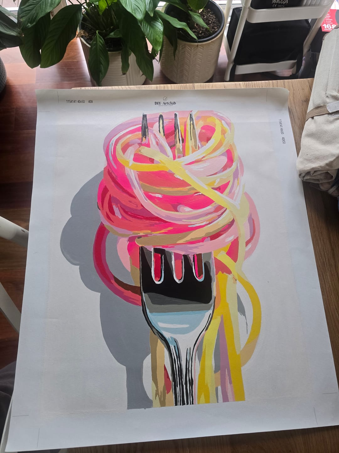 Customer photo review of Twisted Harmony | Paint by Number