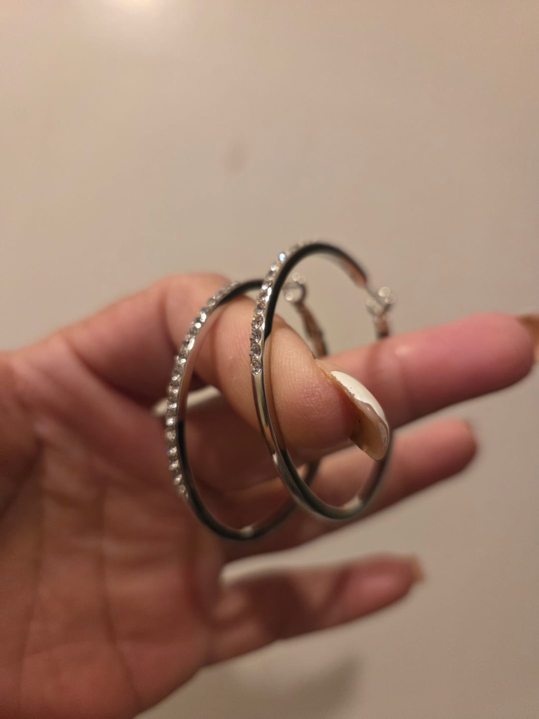 Customer photo review of Cobalt Earrings