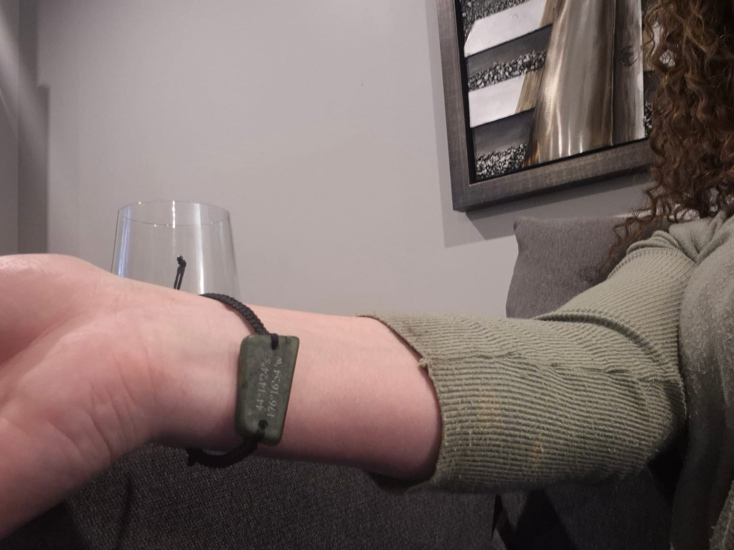 Customer photo review of Engraved Pounamu Bracelet