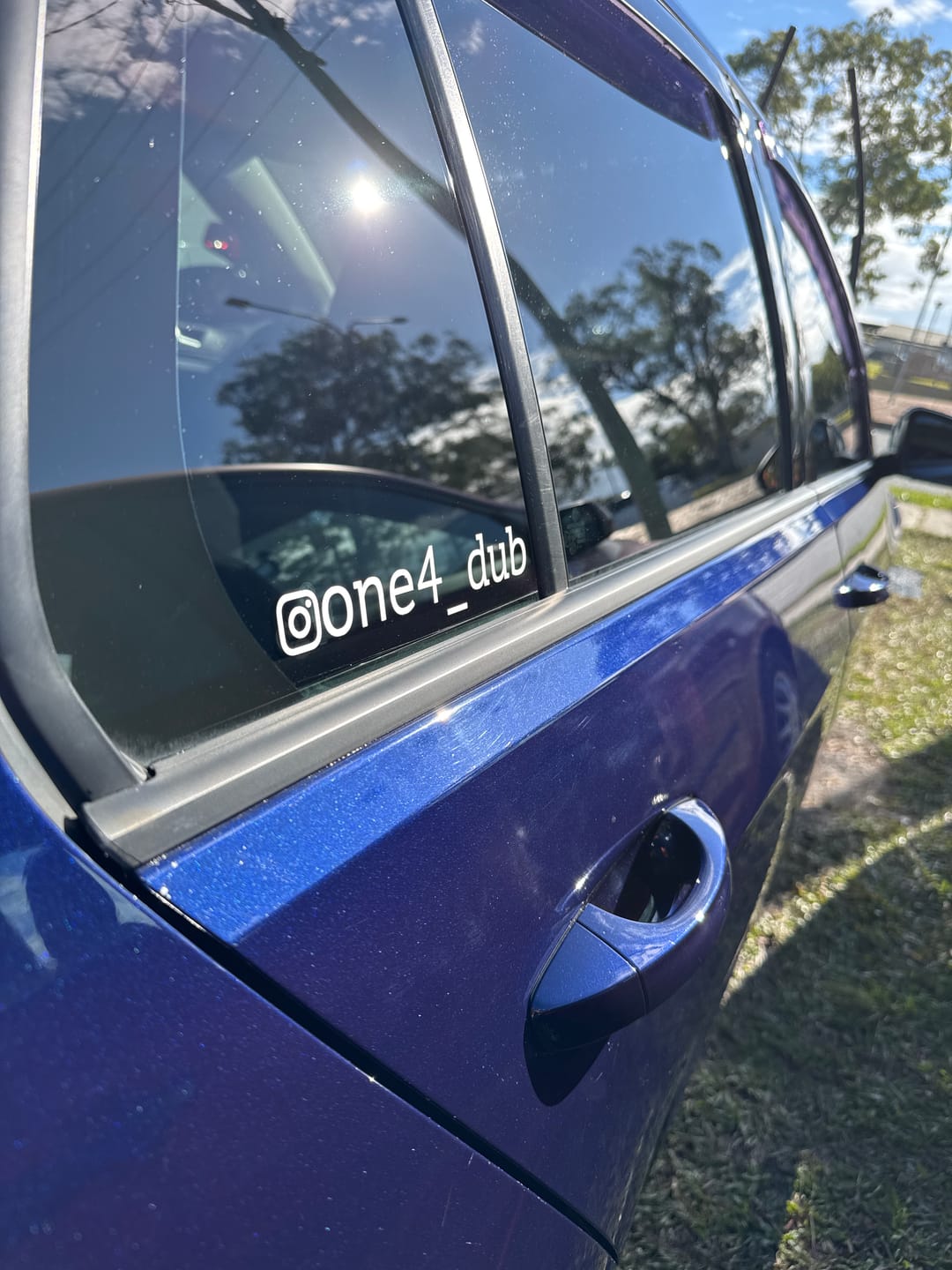 Customer photo review of Personalised Social Media Decal Sticker