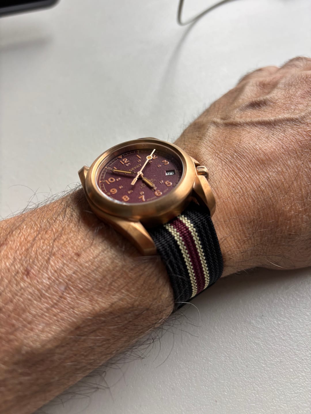 Customer photo review of Ribbed Single-Pass - Black, Tan & Red