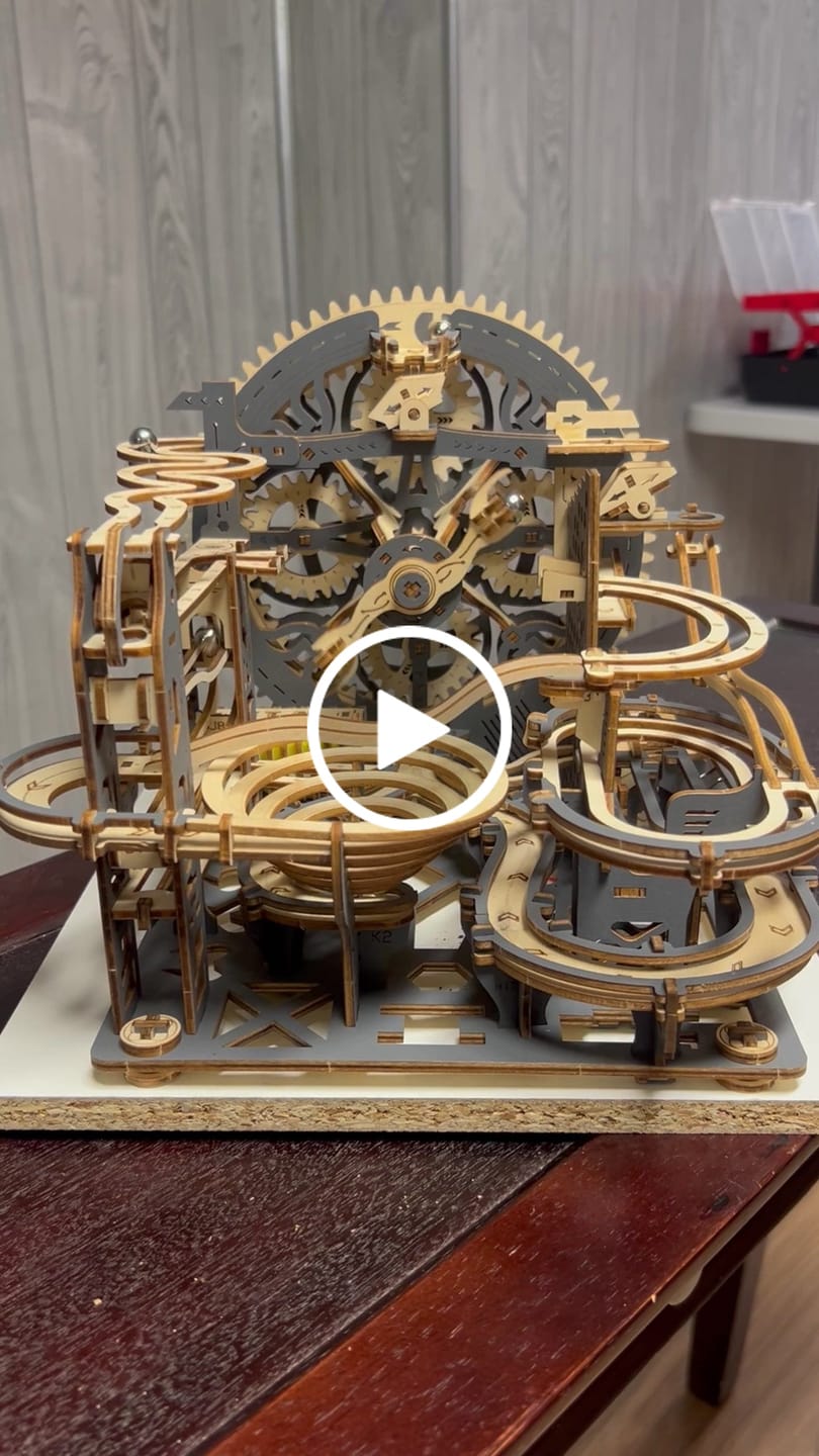 Customer video review of rokrgeek Electric Marble Run 3d wooden puzzle