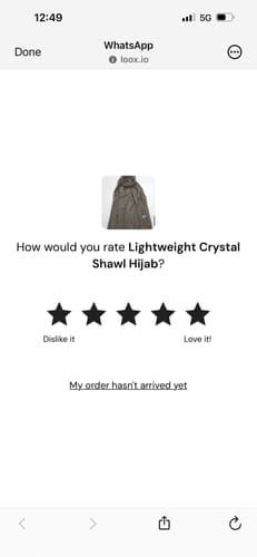 Customer photo review of Lightweight Crystal Shawl Hijab
