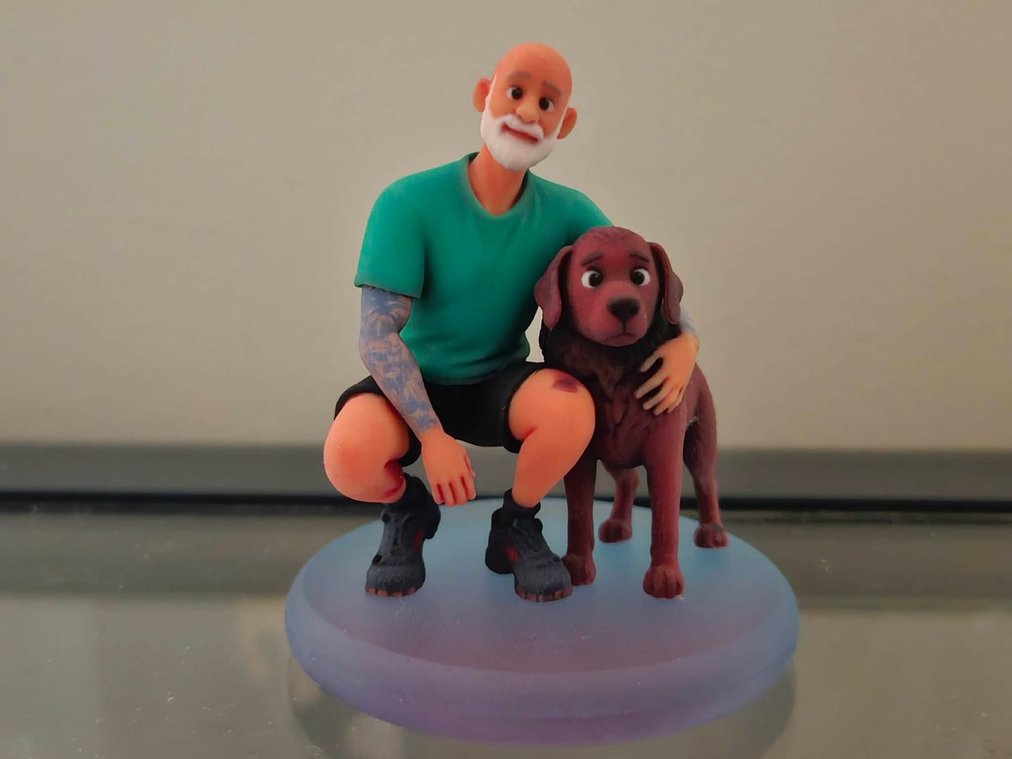 Customer photo review of Personalized Pet 3D Figurine from Photo