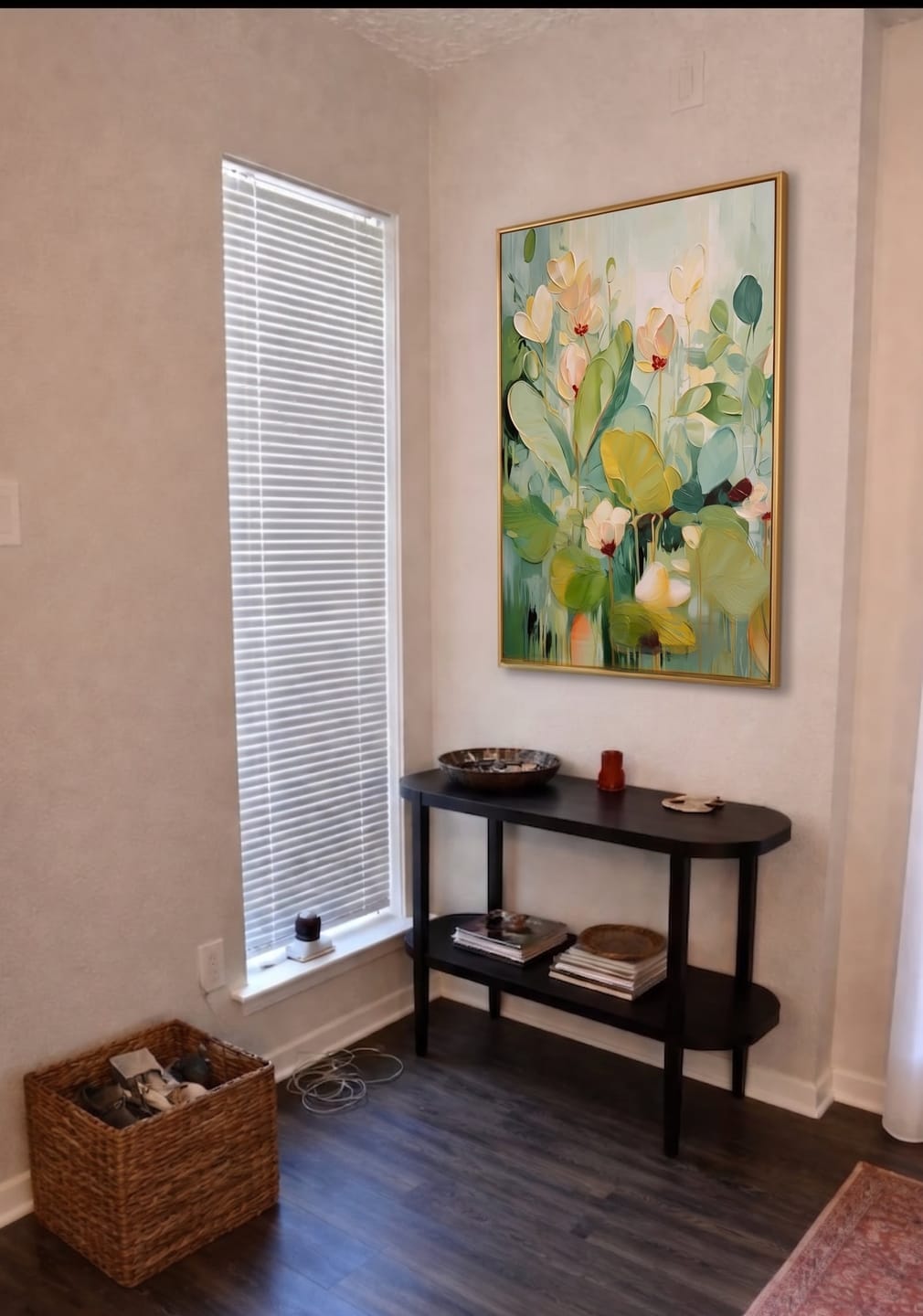 Customer photo review of Modern Abstract Floral Sage Green Wall Art -LX#0116