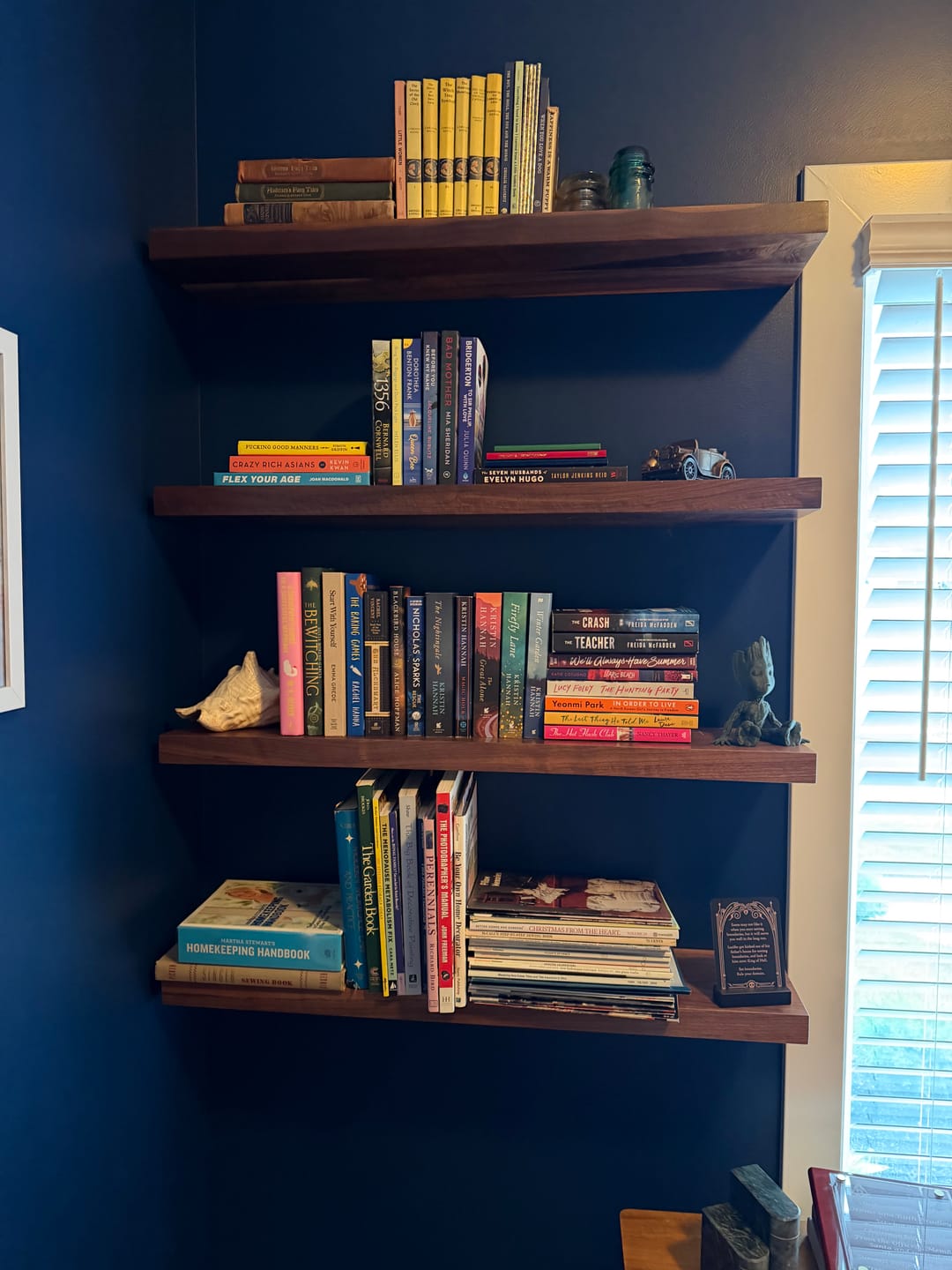 Customer photo review of Walnut Floating Shelves