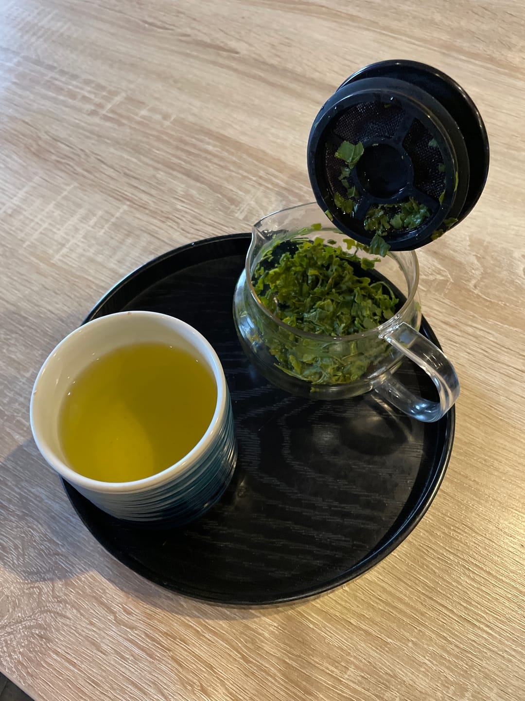 Customer photo review of Pan Fired Kamairicha Miyazaki Sabou