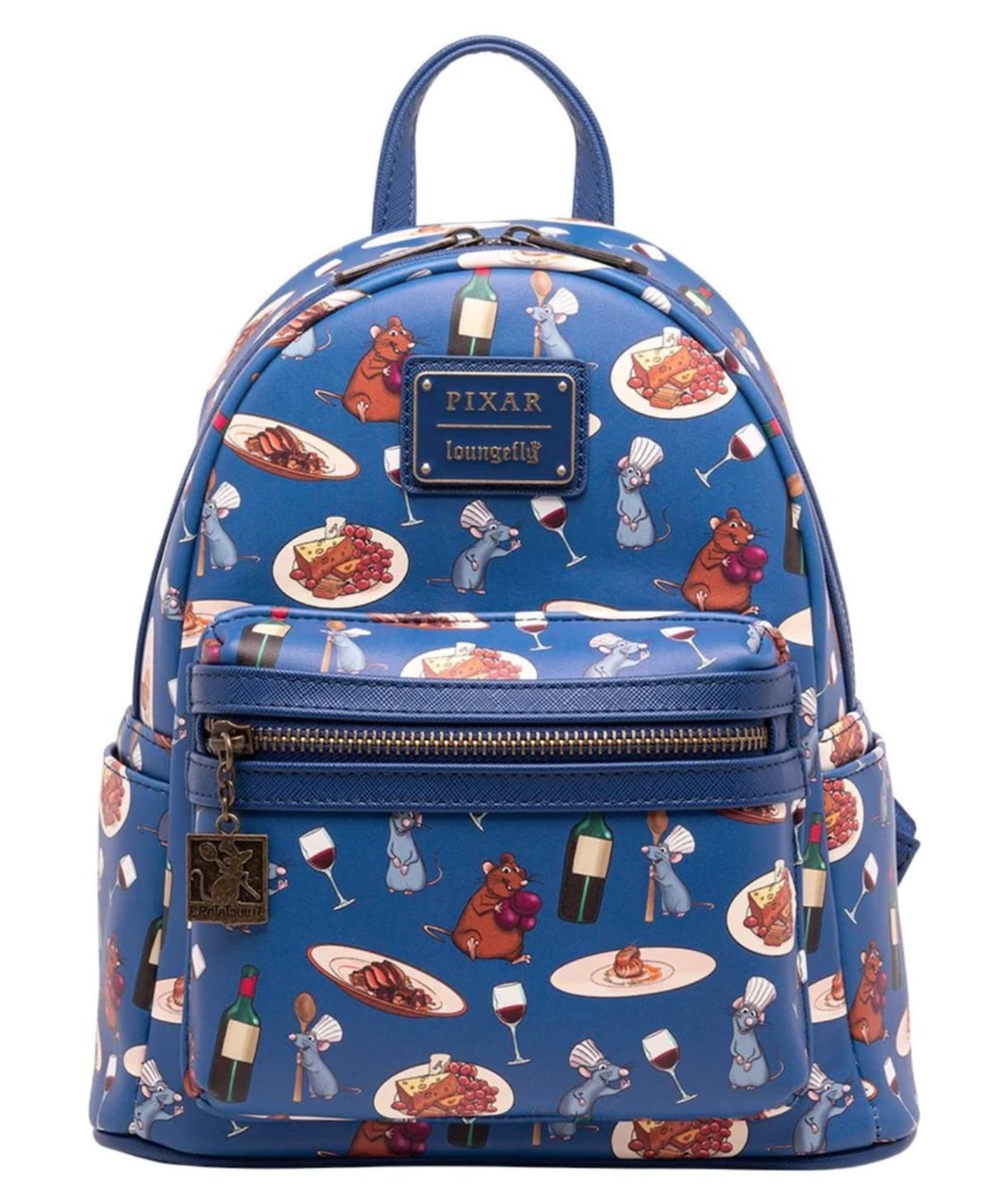 Customer photo review of Loungefly Disney Pixar Ratatouille Remy and Emile Allover Print Mini Backpack - 707 Street Exclusive
