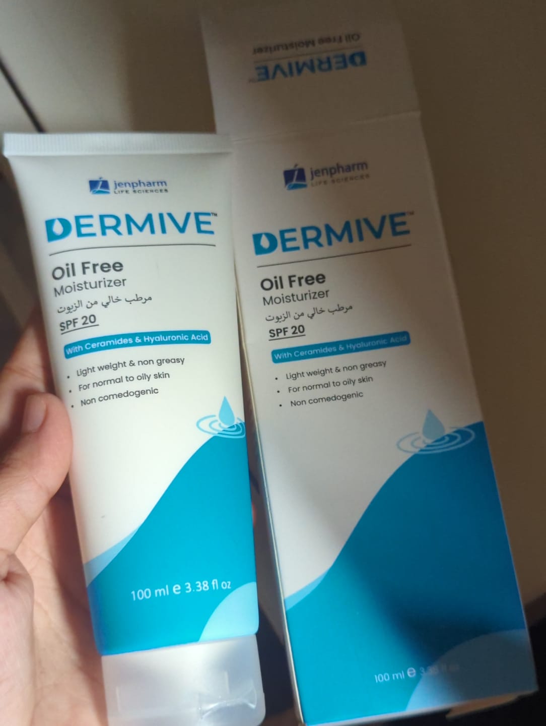 Customer photo review of Dermive Oil-Free Fragrance Free Moisturizer