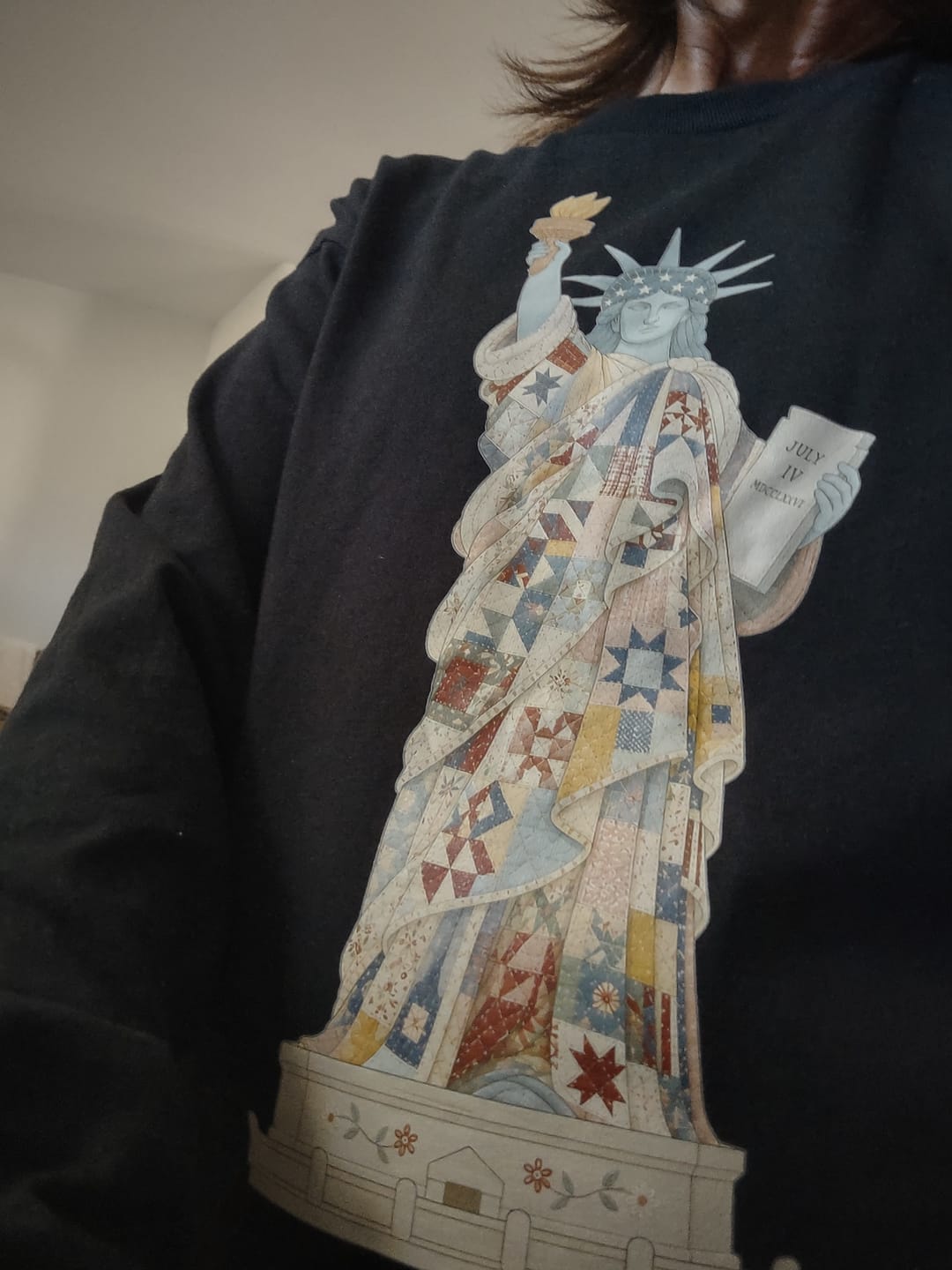 Customer photo review of Liberty Wrapped in Love Long Sleeve T-shirt