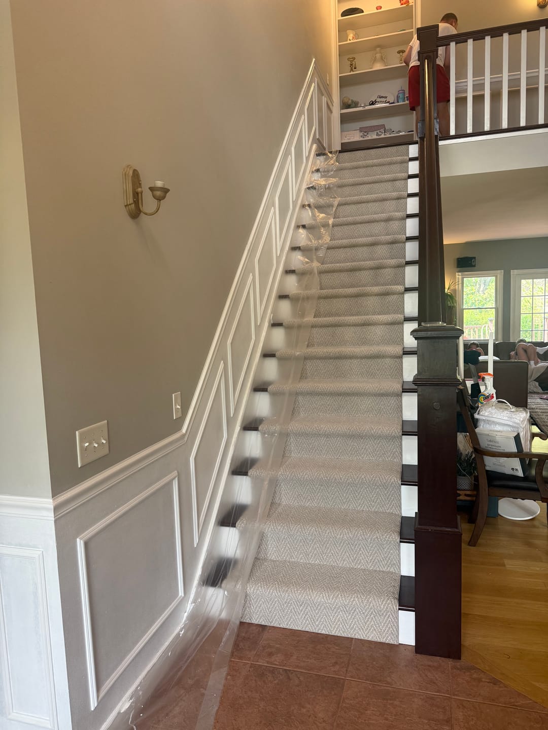 Customer photo review of Anderson Tuftex Twine Modern Farmhouse Stair Runner