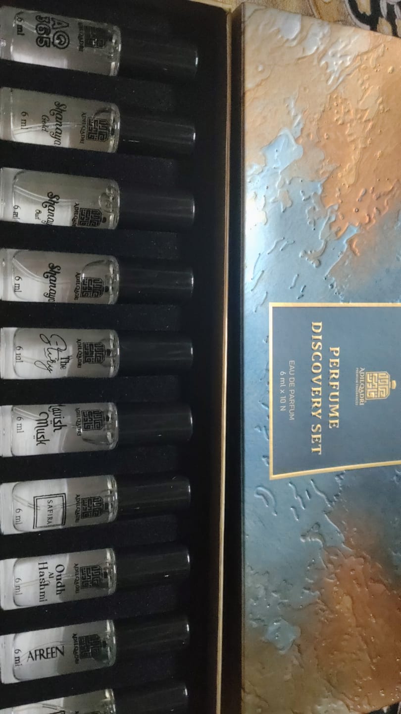 Customer photo review of Perfume Sample Discovery Set – 10 Mini Perfume Sprays (6ml Each)