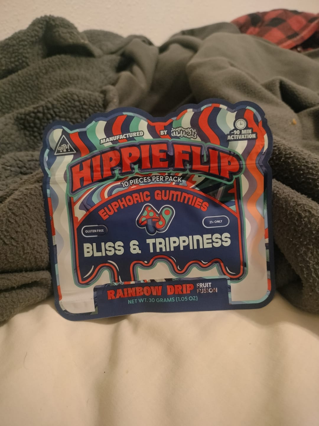 Customer photo review of Hippie Flip Mushroom Gummies