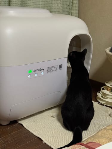 Customer photo review of PetSnowy 猫 自動トイレ専用猫砂ソフトクッション1枚入り
